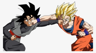 Super Saiyan 2 Goku Vs Goku Black By Brusselthesaiyan - Goku Ssj Vs Black Goku #8258810