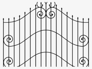 Graveyard Clipart Gates - Cemetery Iron Gate Transparent #8259551