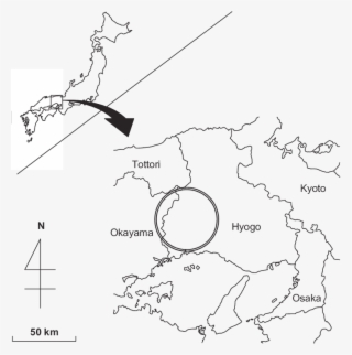 Map Of Study Area In Central Japan - Diagram #8260052