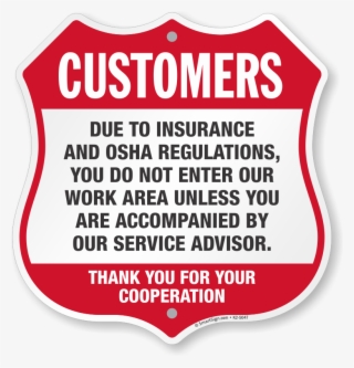 Restricted Area Shield Sign - Acumen Waste #8260315