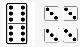 Multiplication Division Same But Different Domino Dice - Domino Clipart Black And White #8261503