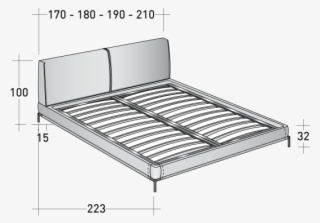 Adjustable Slatted Base - Double Bed Size In Mm #8263734