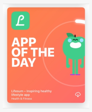 Promoted As “app Of The Day” On The - Lifesum #8263974