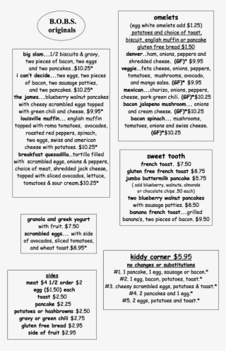 Bobs Menu - Document #8265718