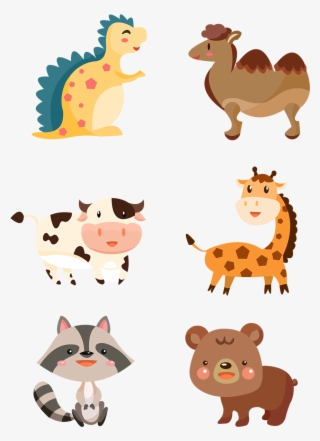 Animal Hand Drawn Cartoon Flat Png And Vector Image - Cartoon #8266722
