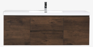 New York Zb 60" Single Sink Rose Wood Wall Hanging - Cabinetry #8267239