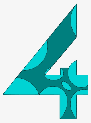 Abstract Animal Number 4 Clipart - Green Number Vector Png #8267771