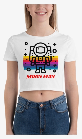 Moon Man Crop Tee - Crop Top #8270624