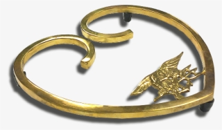 Navy Seal Trident Heart Trivet - Brass #8270775
