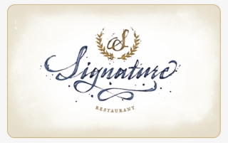 Signature Restaurant Gift Card - Calligraphy #8272827