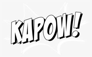 1500 X 927 3 - Black And White Kapow Logo #8273066