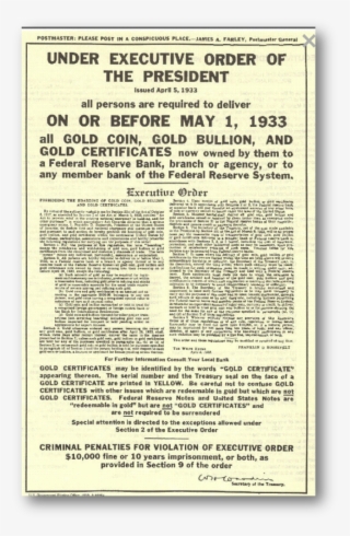 Oro - Executive Order 6102 #8275356