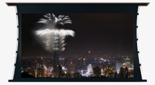 Flush Ceiling Mount Tab Tensioned Motorized Projection - Taipei 101 #8277074
