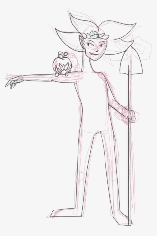 Elf Druid In Progress - Line Art #8277101