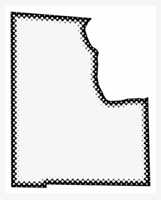 A Map Of Baker With Dots Reversed Out Of A Black Outline #8280777