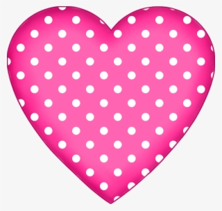 Corações Png - Heart With Polka Dots #8281666