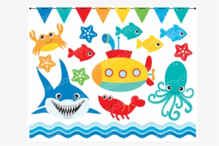 Clipart Of Under The Sea - Under The Sea Clip Art Set #8281773