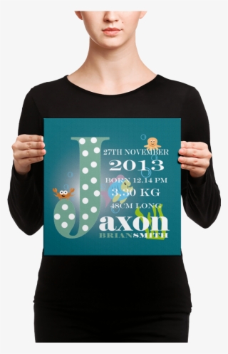 Personalised Prints/under The Sea Birth Announcement - Canvas #8282477