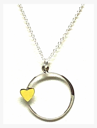 Open Circle With Heart Necklace - Locket #8282593 Open Circle With Heart Necklace - Locket #8282593