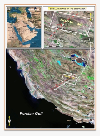 Landsat Satellite Image Showing The Study Area And - Map - Free ...