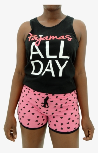 Ladies Sleepwear Shorts Set - Active Tank #8288079
