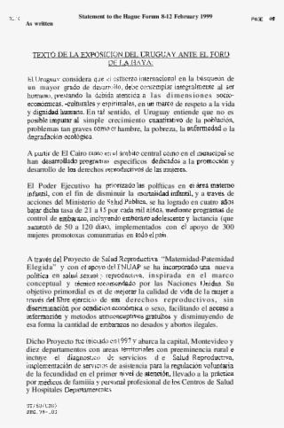 Statement Of Uruguay - Document #8288399
