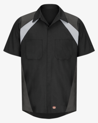 Men's Short Sleeve Tri-color Shop Shirt - Shirt #8291167