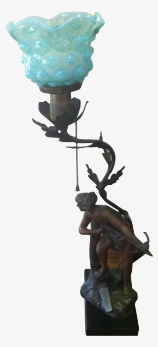 Native American Indian Maiden Figural Newell Post Table - Statue #8291204