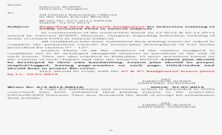 Notice Regarding 3rd & 4th Assignment For Induction - Document #8294681