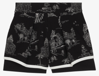 Embroidered Crepe Shorts - Underpants #8295030