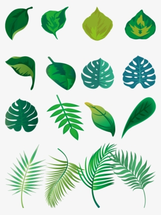 Hand Painted Fresh Green Leaves Png And Vector Image - Leaf #8295765