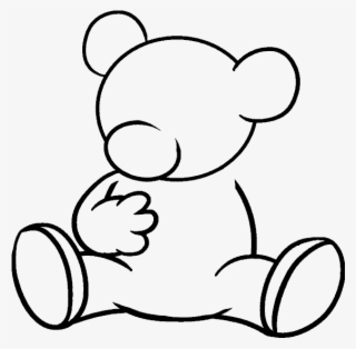 How To Draw Cartoon Bear - Kartun Beruang Hitam Putih #8296795