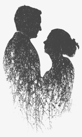 Silhouette Couple Multiple Exposure Png Image High - Love Double Exposure Photography #8297140
