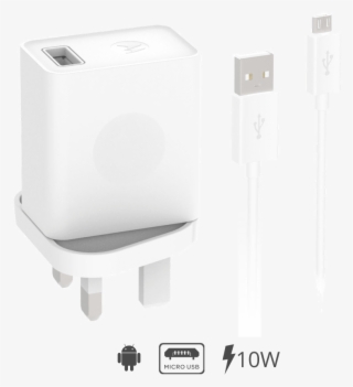 Motorola Rapid Usb Mains Mobile Charger Micro-usb Cable - Cargador Rapido Motorola #8299340