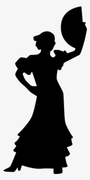 Flamenco Woman Female Silhouette Dancing Vector - Flamenco Dancer Silhouette #830772