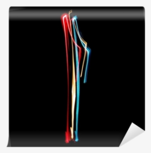 Letter I Made From Brightly Coloured Neon Lights Wall - Graphic Design #831062