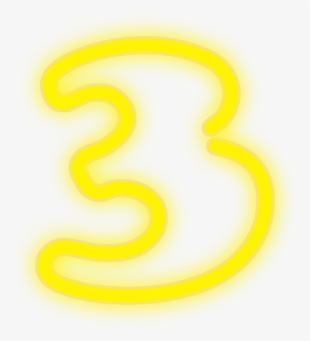 Neon, 3, Lights, Number, Yellow, Electric - Numero 3 En Color Neon #831085