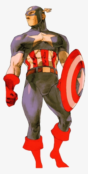 Captain America Clipart Muscular - Marvel Vs Capcom 2 Captain America #831501
