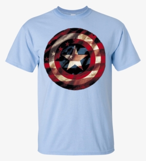 Marvel Captain America Avengers Shield Flag Shirt - T-shirt #832140
