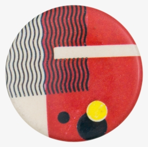 Red And White With Black Wavy Lines - Circle #832143