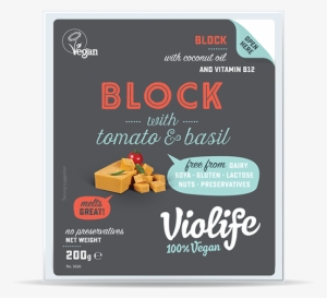 Block With Tomato & Basil - Violife Cheddar Vegan Cheese Block (various) #832492