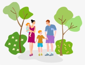 Hiking Clipart Nature Walk - Walking Family Clipart #832837