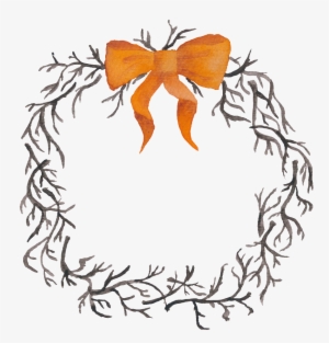 Orange Bow Tie Rattan Halloween Transparent Material #832922