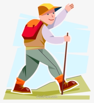 Boy Hiking Royalty Free Vector Clip Art Illustration - Clip Art #832949