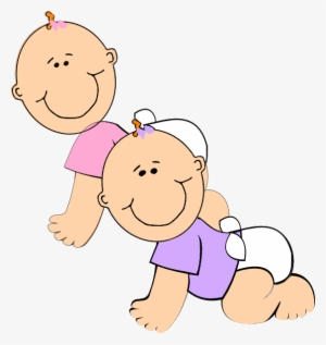 Triplets Clipart - Twin - Twin Girls Clipart #833387