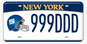 Image Of A Ny Giants Custom Plates - Ny Fop License Plate #834067