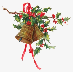 Holley Clipart Printable Christmas - Christmas Holly With Bells #836089