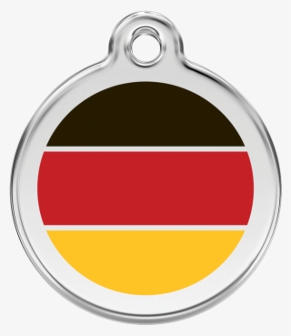 Red Dingo Stainless Steel & Enamel German Flag Dog - Red Dingo German Flag Pet Id Tag - Red #836685