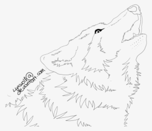 Drawn Howling Wolf Lineart - Line Art #837376