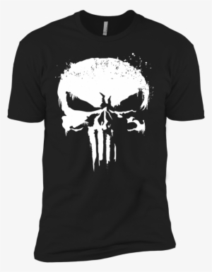 Marvel Punisher White Paint Splatter Skull Graphic - Bad Wolves Shirt #837381